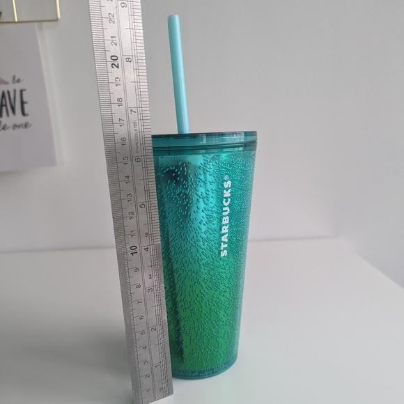 NWT Starbucks Green Bubble Ombre Tumbler - Picture 5 of 11